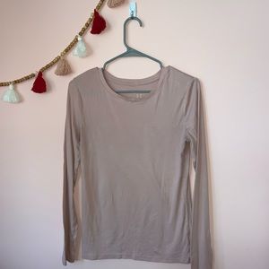 Light Pink Long Sleeve Cotton Tee